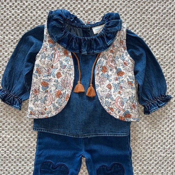 Louis Louise Trousers Holly Washed Denim size 2 Year - Picture 10 of 10